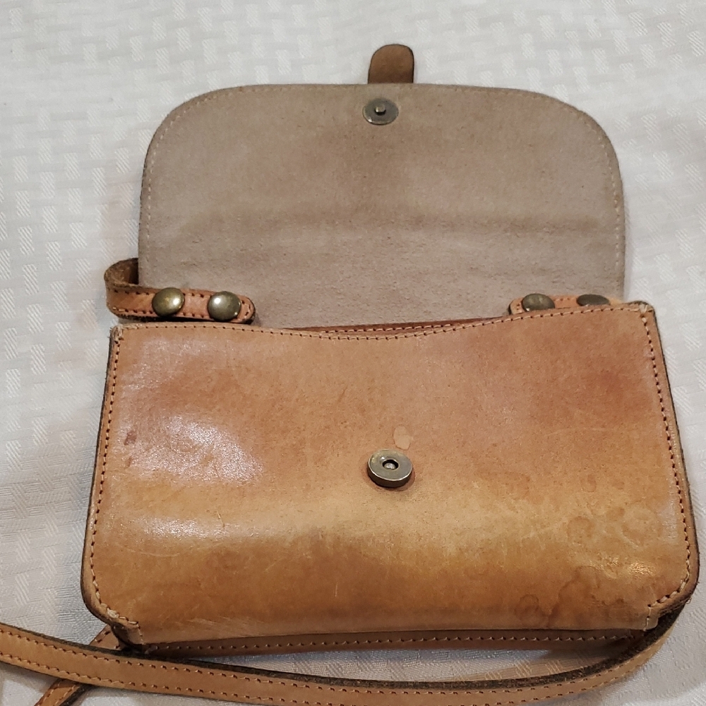 Patricia Nash Tori Brown Lattice Crossbody Bag - Picture 13 of 14
